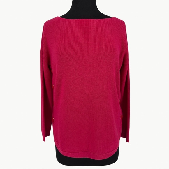 Sezane Sweaters - Sézane Clément Merino Wool Cotton Sweater Sz Small Fuchsia Pink French Chic New